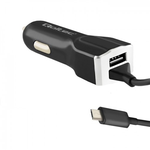 Invertor universal de masina Qoltec 12-24V 17W 5V 3.4A Cablu USB + Micro USB