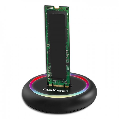 Qoltec M.2 SSD docking station SSD M.2 SATA NVMe USB-C 2TB