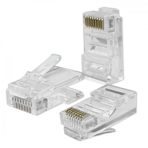 Mufe conectoare Qoltec RJ45 CAT5e UTP contacte Gold-plated 10 bucati