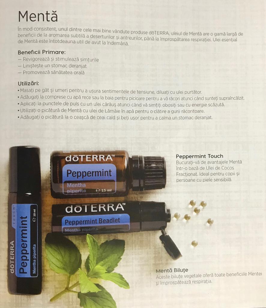 Ulei esential doTERRA Peppermint (Mentă – mentha piperita) 15ml