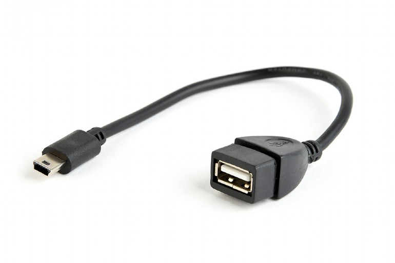 Adapter OTG AF  mini-BM 0.15m negru