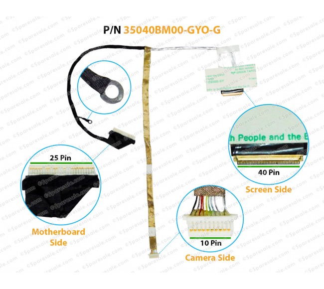 Cablu LCD LED LVDS HP ProBook 6560B 6565B 6570B 6575B EliteBook 8560p 8570p LCD LED LVDS 40PIN