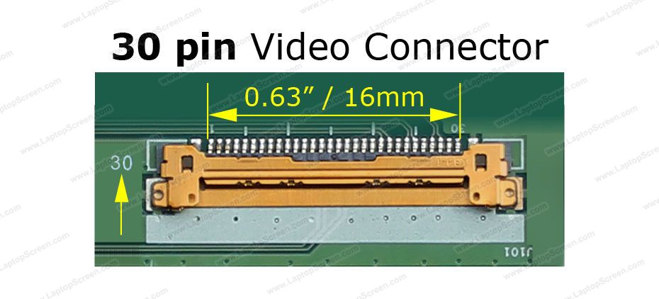 Laptop display 12.5 inch FHD IPS right connector 30 pin no bracket
