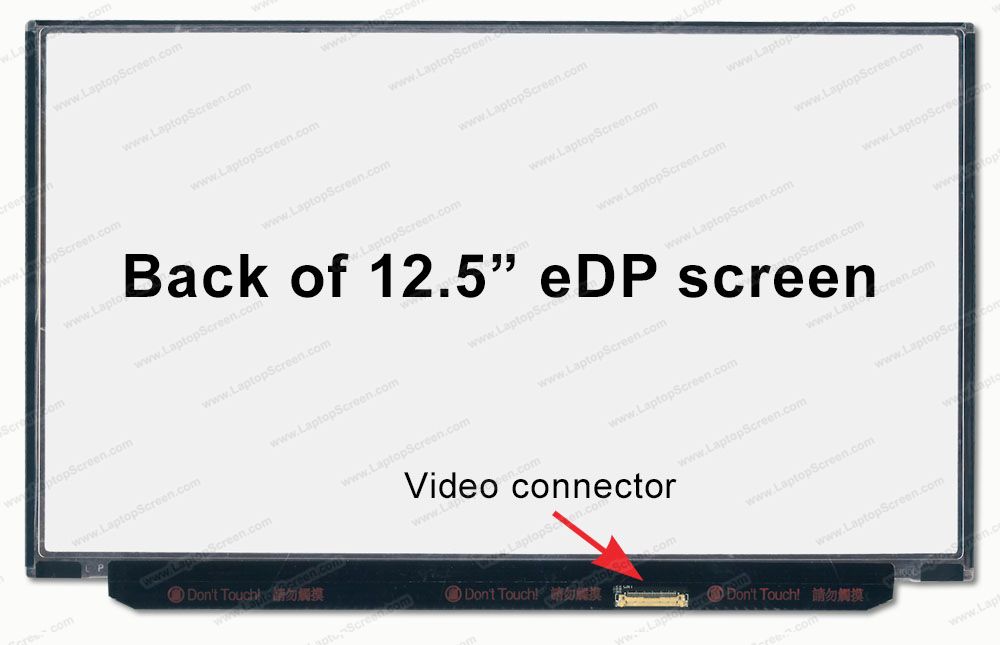 Laptop display 12.5 inch FHD IPS right connector 30 pin no bracket