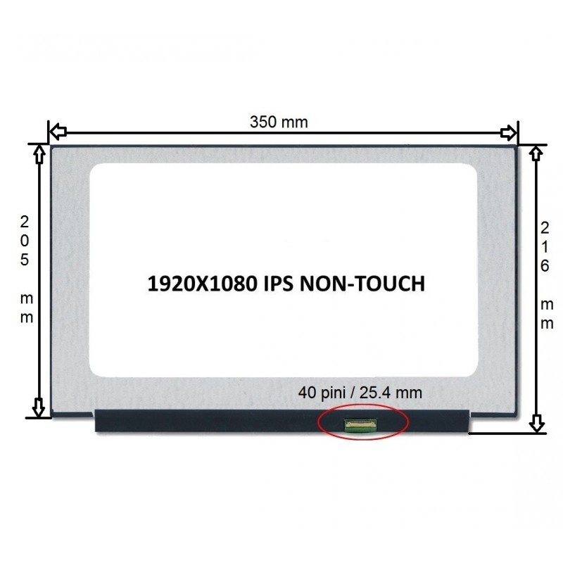 Laptop display 15.6 inch slim Full-HD IPS 40pin NE156FHM-NX2 144hz  no bracket