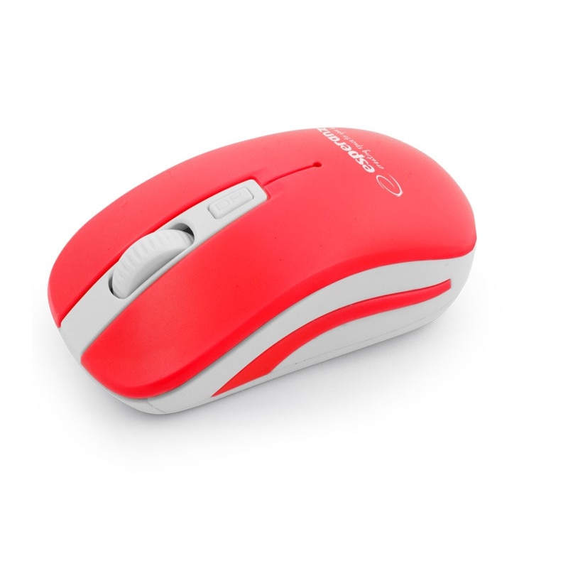 Mouse Wireless Uranus Esperanza, 2.4GHz, Rosu/Alb