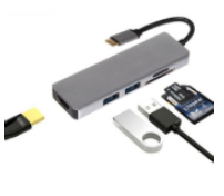 Hub USB-C 3.1 la 2 xUSB3.0 HDMI SD/TF