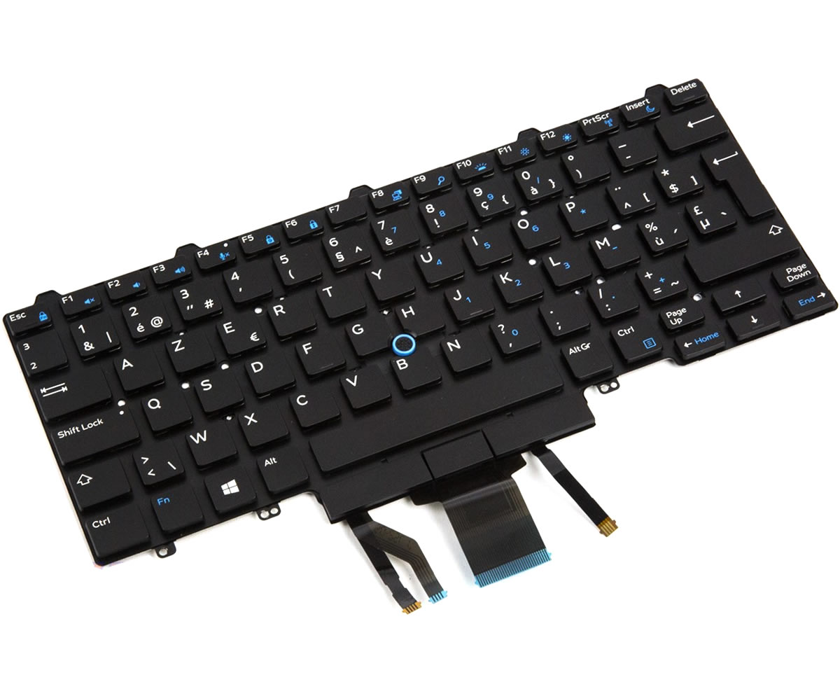 Tastatura laptop pentru DELL LATITUDE E7450 7490 7480 5480 5470 E7470 3350 E7470 E5470 3340 E7450 E5450 7350 3340 E7450 E5450 iluminata dual pointing UK