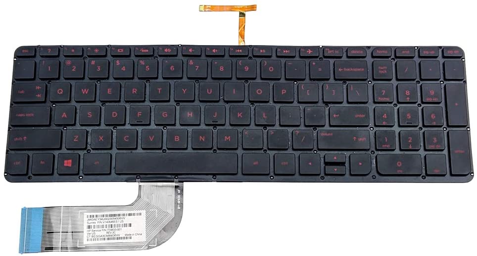 Laptop keyboard HP 15-P 15-P000 15-P010DX 15-P011NR 15-P020CA 15-P021CA 15t-p000 15t-p100 17-f 17-f000 17t-f000 Red Backlit