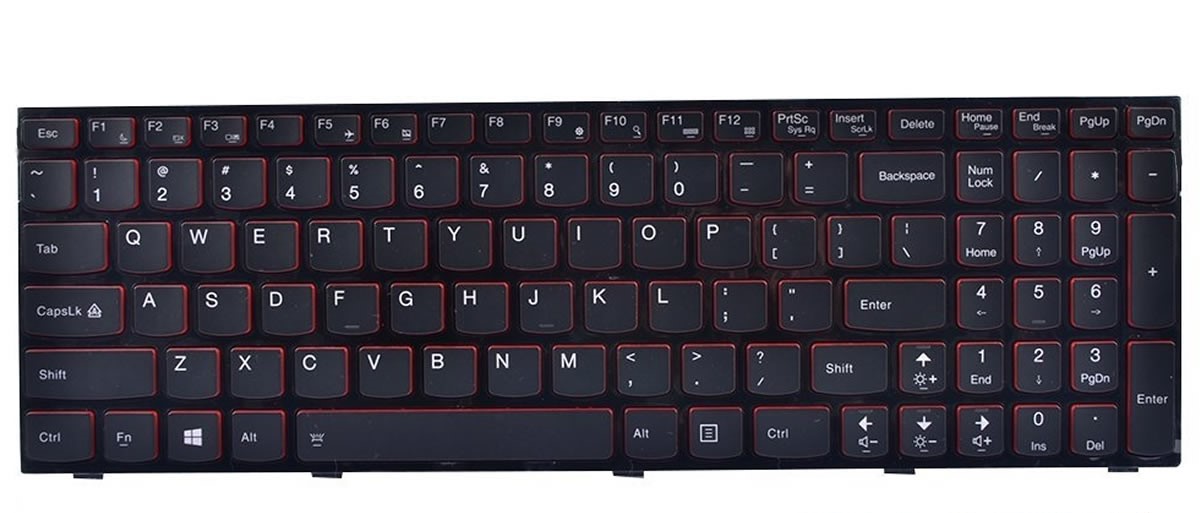 Tastatura laptop pentru Lenovo Y500 Y510P  taste rosii cu rama