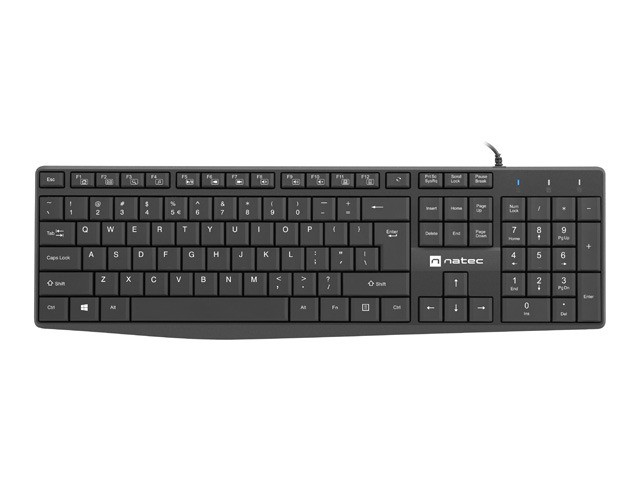 Tastatura Natec  Nautilus US slim USB neagra