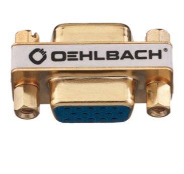 Adaptor VGA OEHLBACH female/female (conectarea a două mufe VGA, placat cu aur)