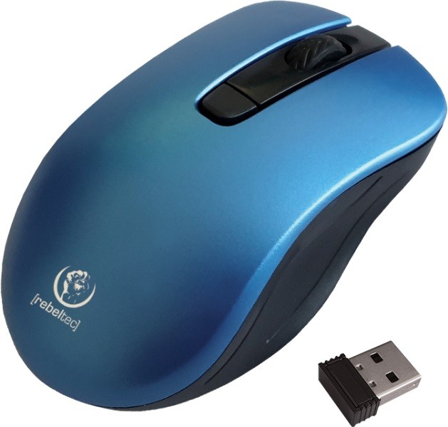 Mouse wireless optic Rebeltec Universal Wireless Optical mouse 1600dpi albastru