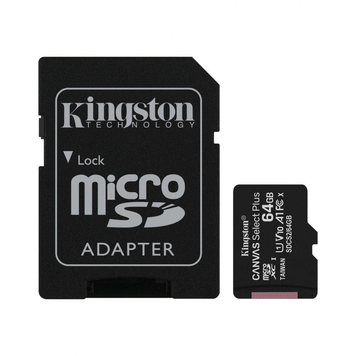 Card memorie Kingston microSD 64GB Canvas Select Plus 100MB/s Adaptor