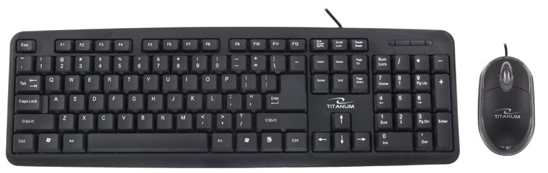 KIT Tastatura Titanum Salem MOUSE + KEYBOARD USB TK10