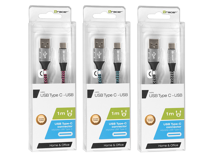 TRACER USB 2.0 Type C Convertor Negru-Argintiu 1m TRAKBK46265