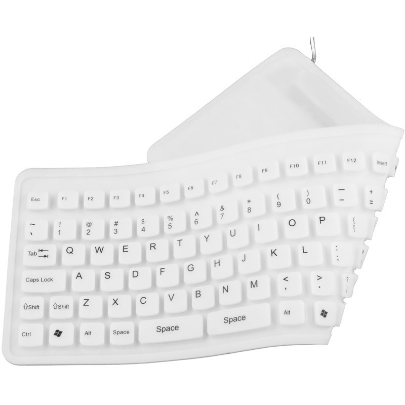 Keyboard Esperanza din silicon, Ek126w, USB, Rezistenta la apa, Alb