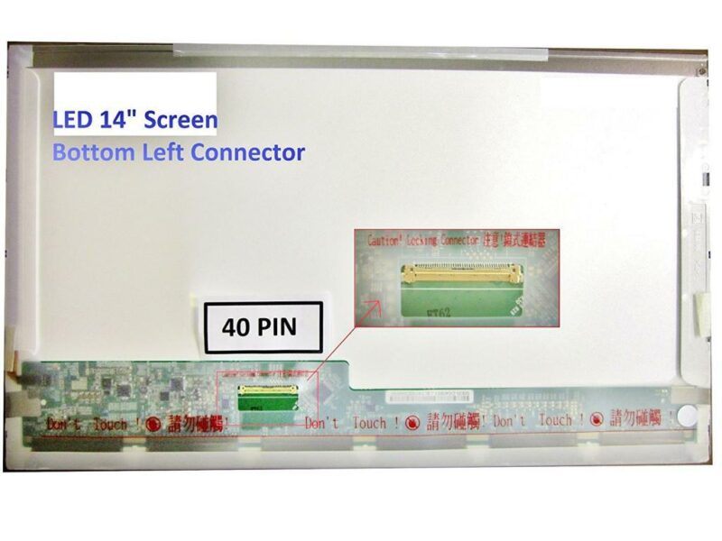 Laptop display 14 inch LED 1366 x 768 WXGA HD no brackets 40 pin - imagine 4