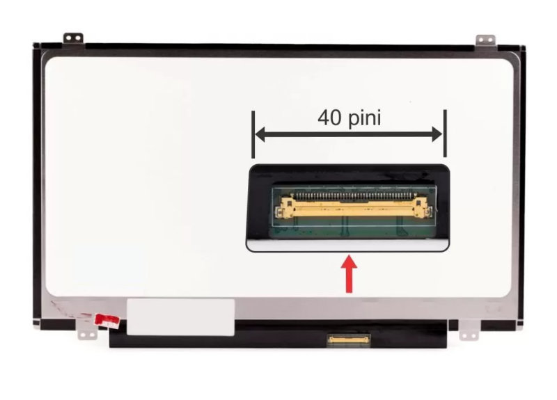 Laptop display 14 inch slim B140XW03 1366 x 768 HD with brackets 40pin - imagine 4