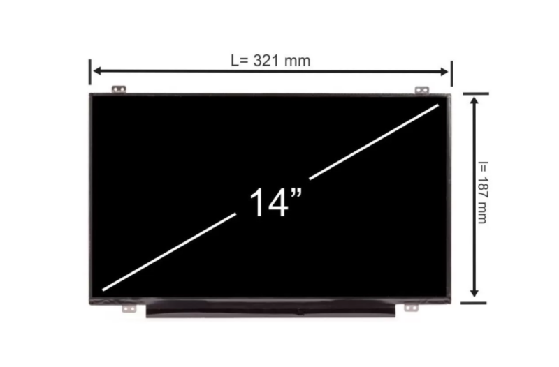 Laptop display 14 inch slim B140XW03 1366 x 768 HD with brackets 40pin - imagine 2