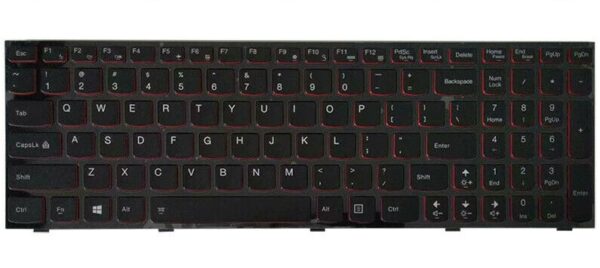 Tastatura laptop pentru Lenovo Y500 Y510P  taste rosii cu rama - imagine 5