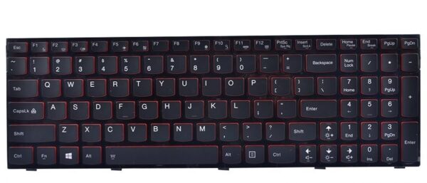 Tastatura laptop pentru Lenovo Y500 Y510P  taste rosii cu rama - imagine 3