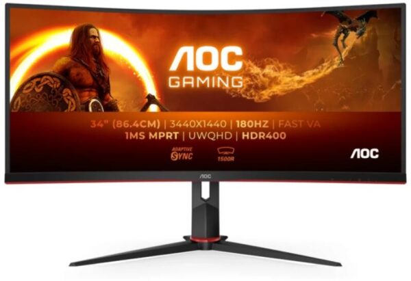 MONITOR 34" AOC CU34G2XP/BK "CU34G2XP/BK" (timbru verde 7 lei)