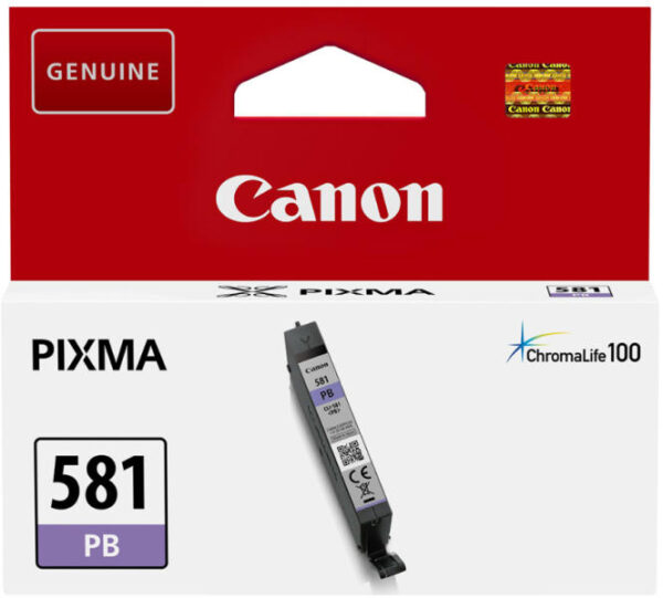 Cartus Cerneala Original Canon Photo Blue, CLI-581PB, pentru TS6150|TS8150|TS9150|TR7550|TR8550, 1.66K, "2107C001AA"