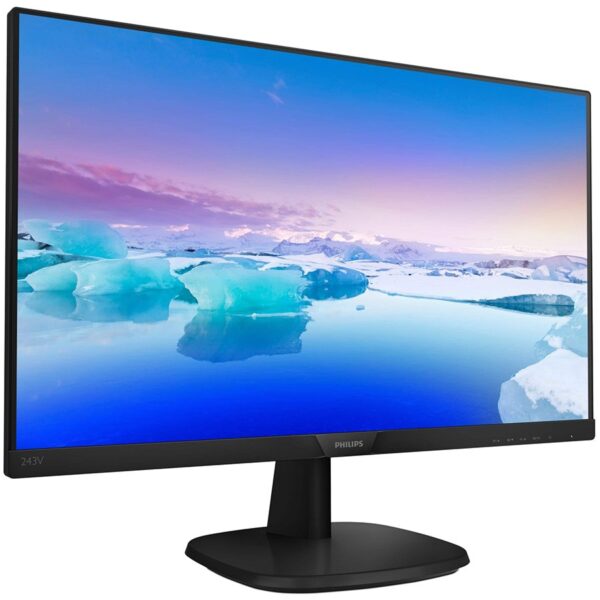 MONITOR  Philips 23.8 inch, home | office, IPS, Full HD (1920 x 1080), Wide, 250 cd/mp, 4 ms, DisplayPort | VGA | HDMI, "243V7QJABF/00" (timbru verde 7 lei)