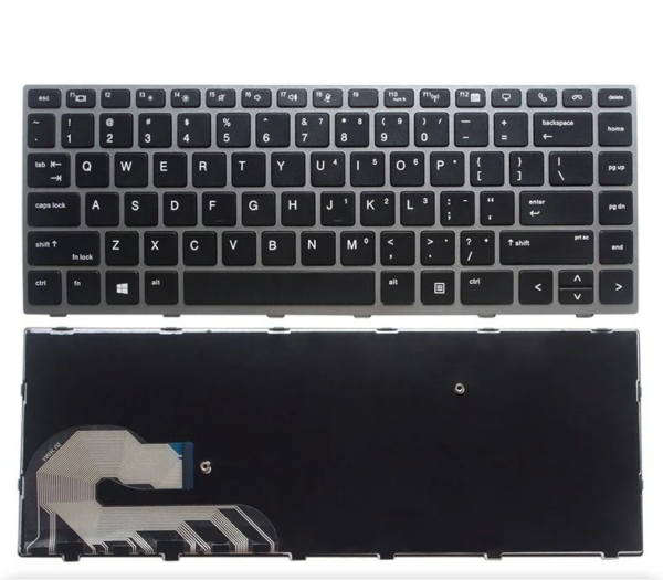 Tastatura laptop HP Elitebook 745 840 846 G5 G6 no pointer silver