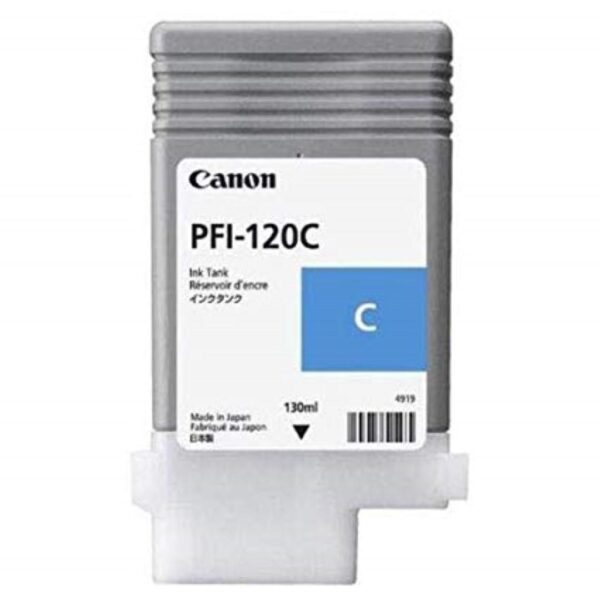 Cartus Cerneala Original Canon Cyan, PFI-120C, pentru IPF TM-200|TM-205|TM-300|TM-305, 130ml, ,NOPP, "2886C001AA"