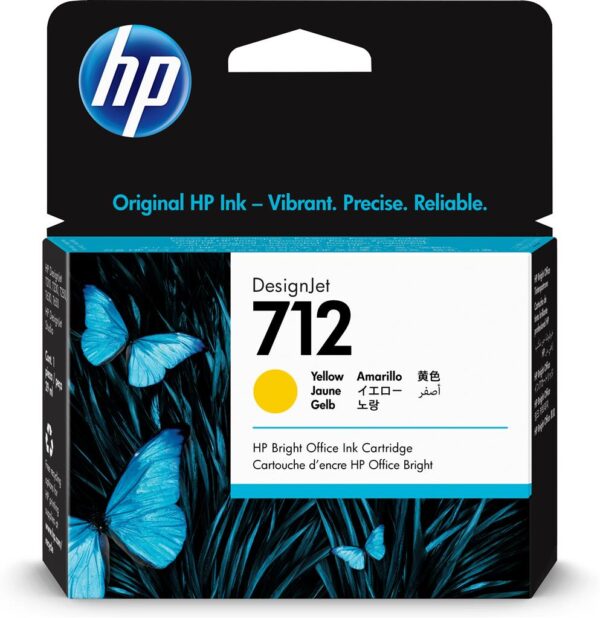 Cartus cerneala Original HP Yellow, nr.712, pentru Designjet T630 series, 38ml, , "3ED69A"