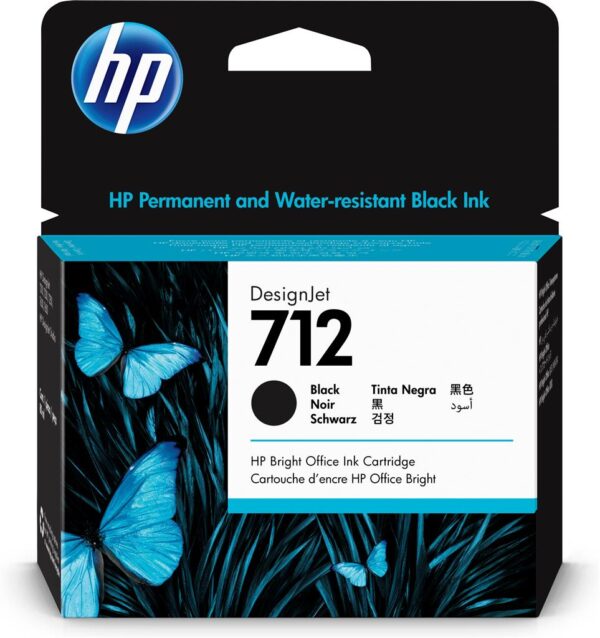 Cartus cerneala Original HP Black, nr.712, pentru Designjet T630 series, 80ml, , "3ED71A"