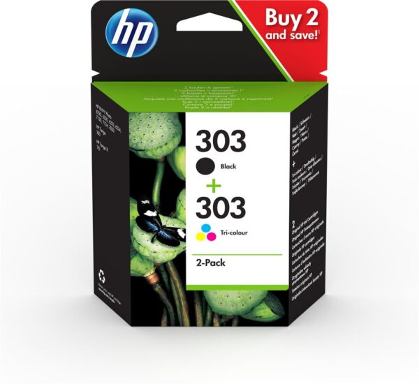 Combo-Pack Original HP 2BK/CMY, nr.303, pentru Envy Inspire 7200|7900, 400p/165p, incl.TV 1.2 RON, "3YM92AE"