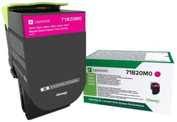 Toner Original Lexmark Magenta, 71B20M0, pentru CX317|CS317|CX417|CS417, 2.5K,  , "71B20M0"