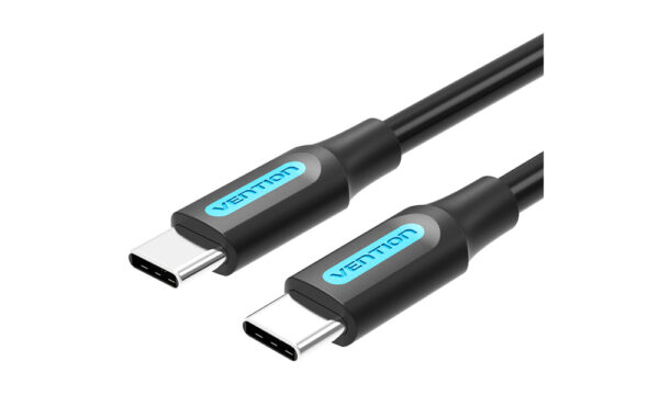 Cablu USB Vention, USB Type-C (T)  la USB Type-C (T), 1m rata transfer 480 Mbps, invelis PVC, negru, "COSBF"  - 6922794749443