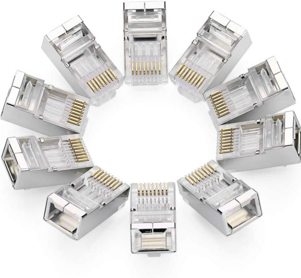 MUFA RJ-45 Ugreen, "NW111"  pt. cablu UTP, Cat6, RJ-45 (T), shielded crystal head, 50 buc, "50247" - 6957303852475