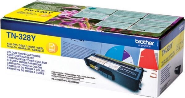 Toner Original Brother Yellow, TN328Y, pentru HL-4570|MFC-9970|9270, 6K,"TN328Y"