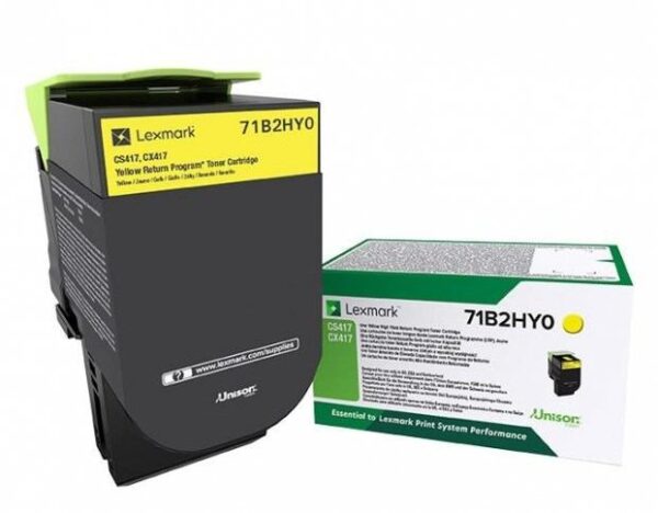 Toner Original Lexmark Yellow, 71B2HY0, pentru CX 417|CX 517|CS 417|CS 517 , 3.5K,  , "71B2HY0"