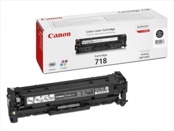 Toner Original Canon Black, CRG-718B, pentru LBP-7200|LBP-7210|LBP-7660|LBP-7680|MF-8330|MF-8340|MF-8350|MF-8360|MF-8380|MF-8540|MF-8550|MF-8580|MF-724|MF-728|MF-729, 3.4K,  , "CR2662B002AA"