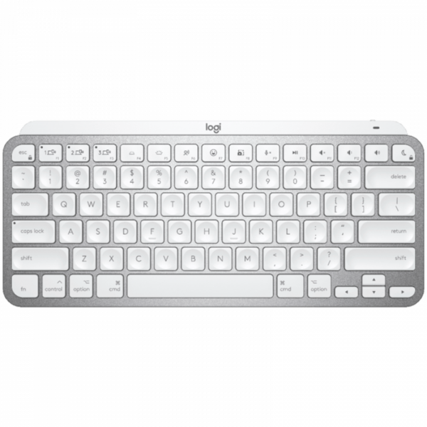 LOGITECH MX Keys Mini For Mac Minimalist Wireless Illuminated Keyboard - PALE GREY - US INTL - BT - EMEA, "920-010526"