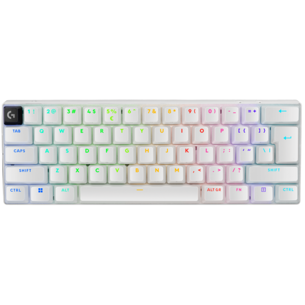 LOGITECH G PRO X 60 LIGHTSPEED Wireless Gaming Keyboard (Tactile) - WHITE - US INTL - 2.4GHZ/BT - EMEA28-935 - TACTILE SWITCH "920-011930"