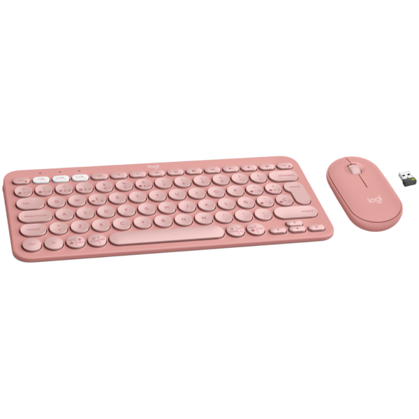 LOGITECH Pebble 2 Combo - TONAL ROSE - (US) INTL - 2.4GHZ/BT - N/A - INTNL-973 - UNIVERSAL "920-012241"