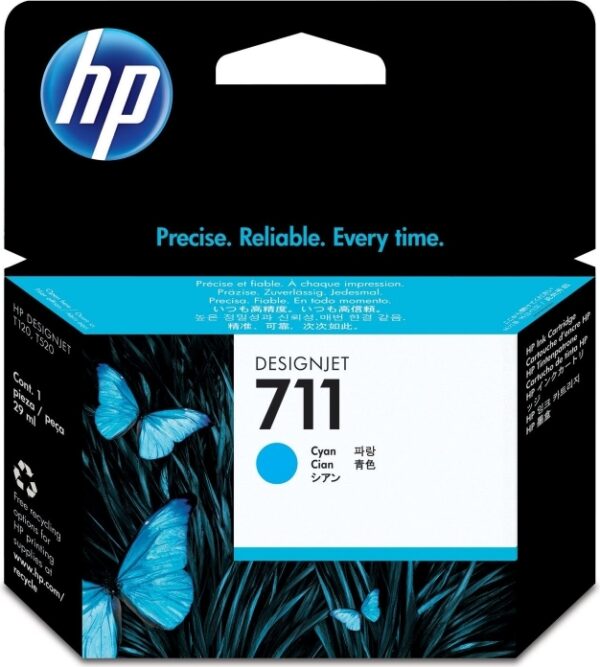 Cartus Cerneala Original HP Cyan, nr.711, pentru DesignJet T120|T520, , , "CZ130A"