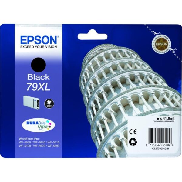 Cartus Cerneala Original Epson black, T790140, pentru Workforce Pro WP-5110|51490|5620|5690, , , "C13T79014010"