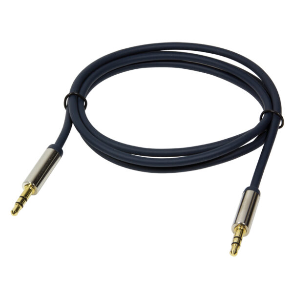 CABLU audio LOGILINK stereo (3.5 mm jack T/T),  0.3m, conectori auriti, albastru "CA10030"