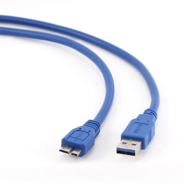 CABLU alimentare si date GEMBIRD, USB 3.0 (T) la Micro-USB 3.0 (T), 0.5m, albastru, "CCP-mUSB3-AMBM-0.5M"