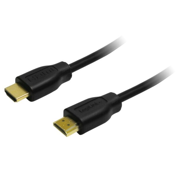 CABLU video LOGILINK, HDMI (T) la HDMI (T), 0.5m, conectori auriti, rezolutie maxima 4K UHD (3840 x 2160) la 30 Hz, negru, "CH0005"