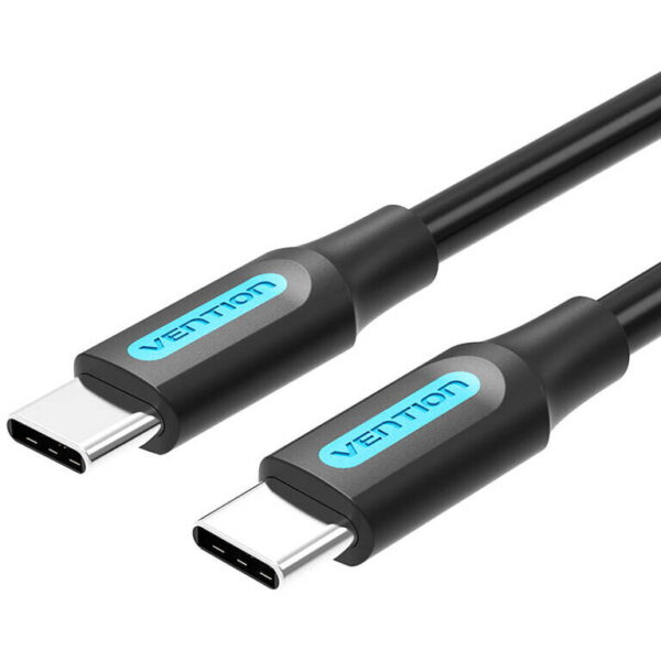 Cablu USB Vention, USB Type-C (T)  la USB Type-C (T), 3m rata transfer 480 Mbps, invelis PVC, negru, "COSBI"  - 6922794749474