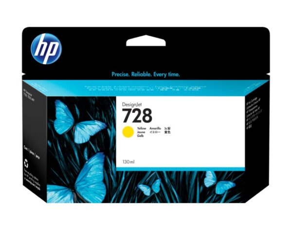 Cartus Cerneala Original HP Yellow, nr.728, pentru DesignJet T730|DesignJet T830, , , "F9J65A"